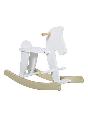 Cheval à bascule en bois avec poignées
