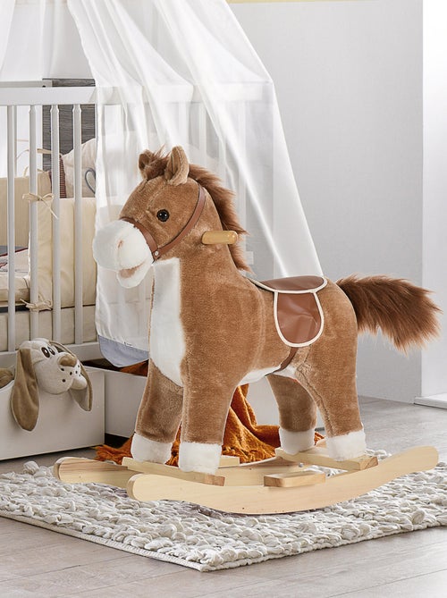 Cheval à bascule enfant bois de peuplier - Kiabi Cheval à bascule enfant bois de peuplier - Kiabi