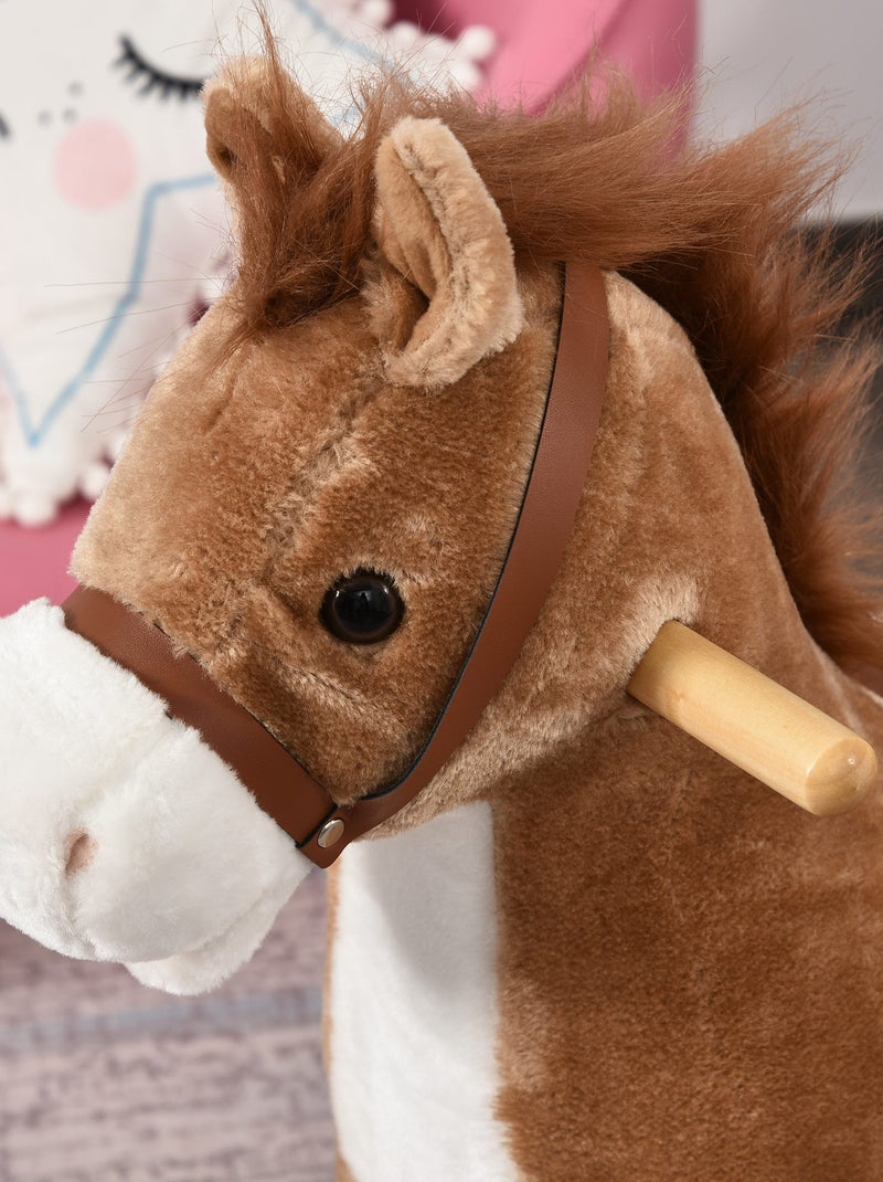 Cheval à bascule enfant bois de peuplier Noir Marron - Kiabi