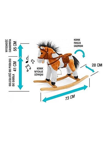 Cheval à bascule LATEK marron foncé