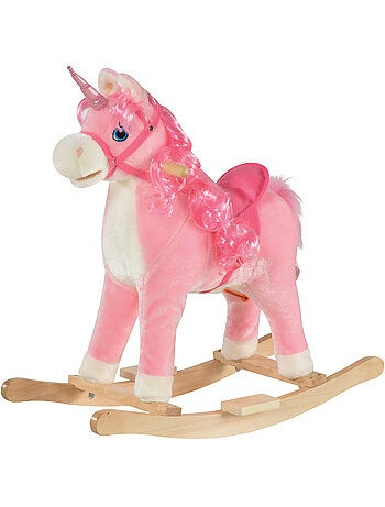 Cheval à bascule modèle licorne