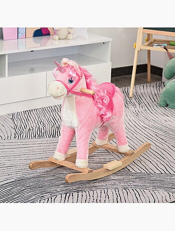Cheval à bascule modèle licorne