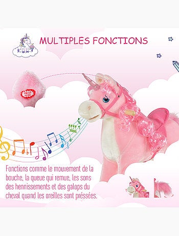 Cheval à bascule modèle licorne