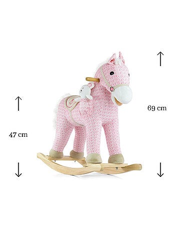 Cheval à Bascule Poney Rose