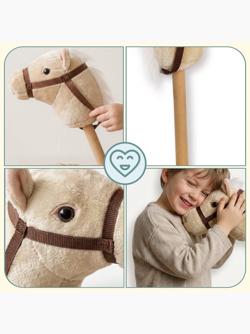 Cheval à bâton hobby horse peluche douce mamabrum dès 18 mois 80 cm N/A - Kiabi