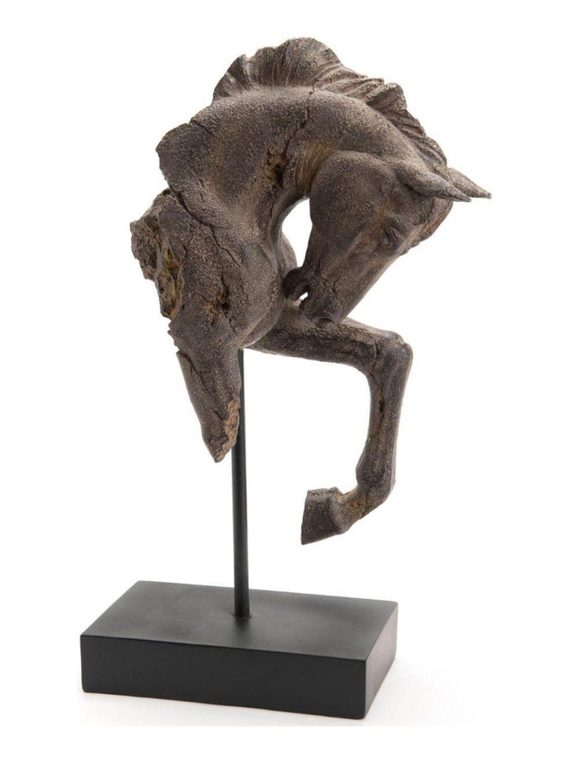 Cheval antique en résine patinée Marron - Kiabi