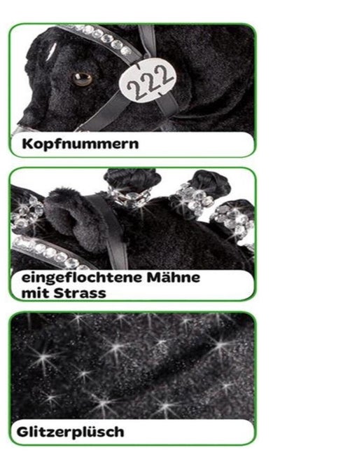 Cheval de dressage en peluche à monter avec selle façon cuir - Kiabi