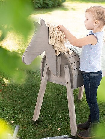 Cheval de jardin en bois massif résistant pour enfant 'Outdoor+' ROBA