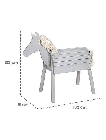 Cheval de jardin en bois massif résistant pour enfant 'Outdoor+' ROBA