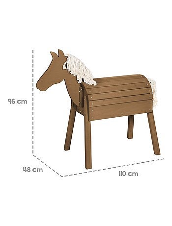 Cheval de jardin en bois massif résistant pour enfant 'Outdoor+' ROBA