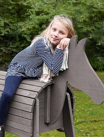 Cheval de jardin pour enfant en bois massif résistant 'Outdoor+' ROBA