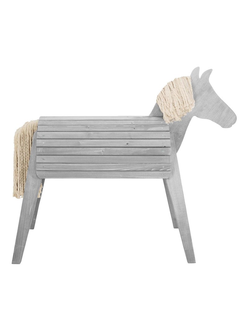 Cheval de jardin pour enfant en bois massif résistant 'Outdoor+' ROBA Gris - Kiabi