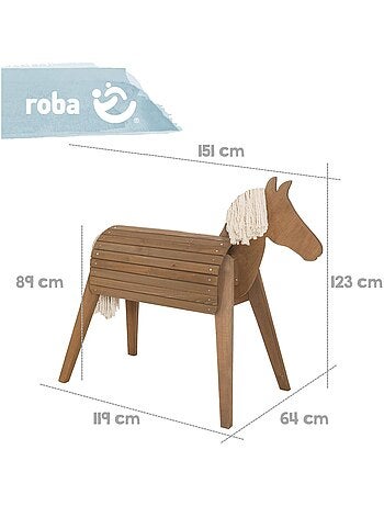 Cheval de jardin pour enfant en bois massif résistant 'Outdoor+' ROBA