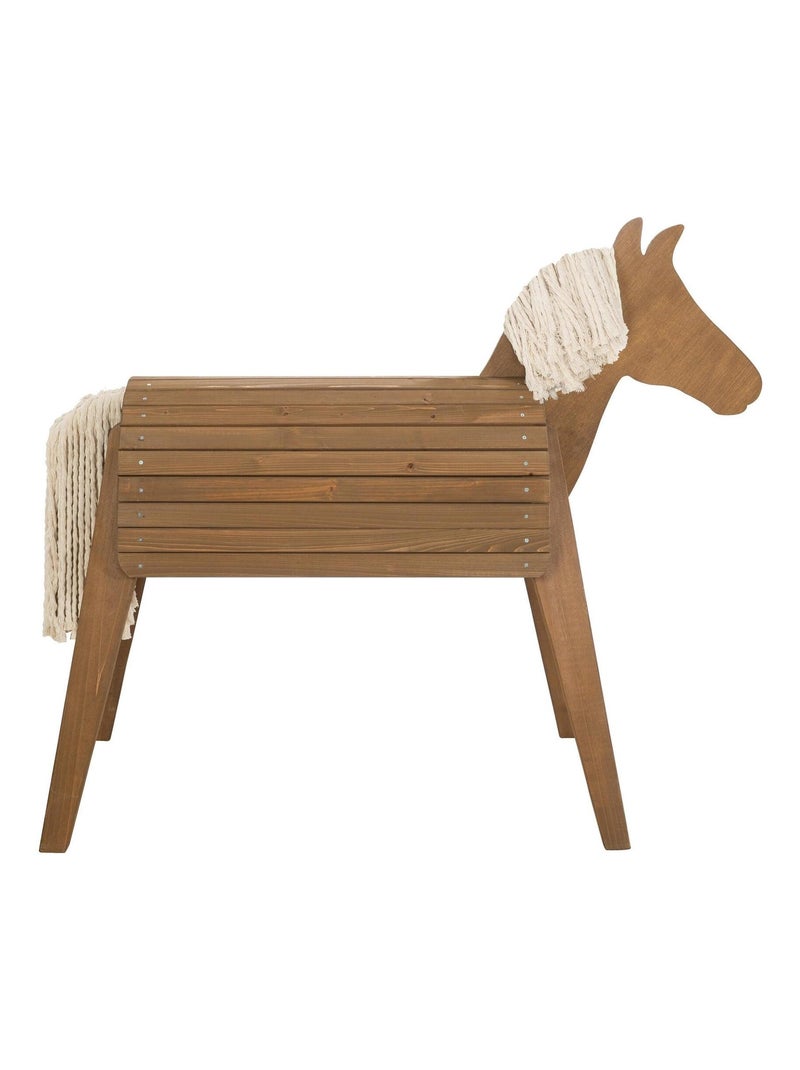 Cheval de jardin pour enfant en bois massif résistant 'Outdoor+' ROBA Marron - Kiabi