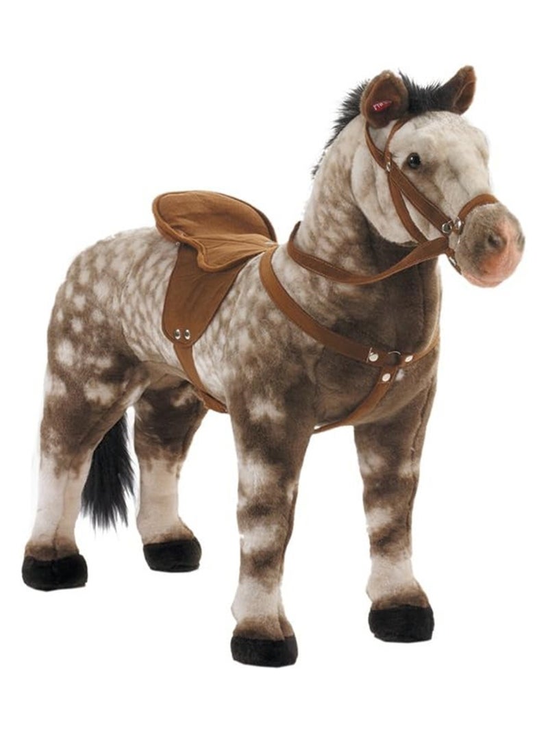 Cheval debout - Robe gris pommelé - Avec son - Capacité de charge d'env. 100 kg Marron - Kiabi