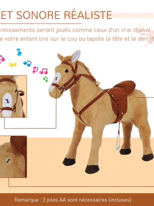 Cheval debout en peluche effets sonores - Kiabi Cheval debout en peluche effets sonores - Kiabi
