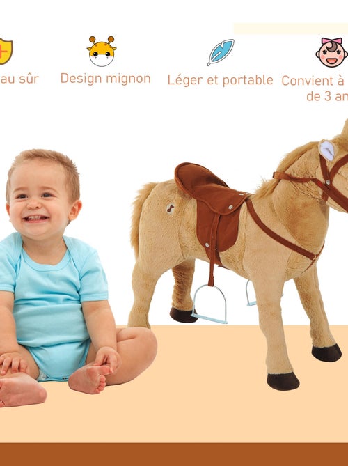 Cheval debout en peluche effets sonores - Kiabi Cheval debout en peluche effets sonores - Kiabi