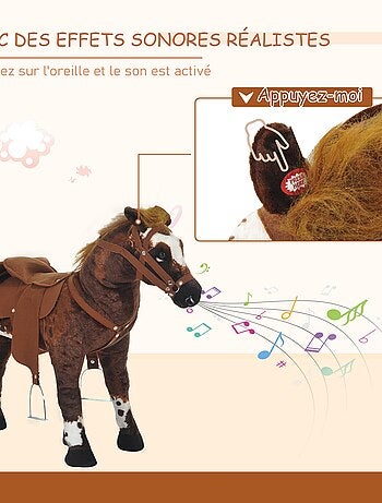 Cheval en peluche effets sonores
