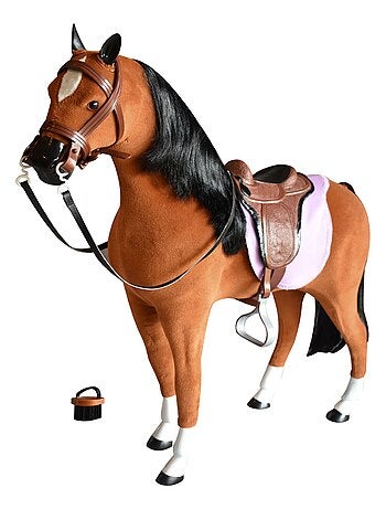 Cheval en Tissu pour Poupee