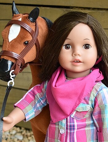 Cheval en Tissu pour Poupee