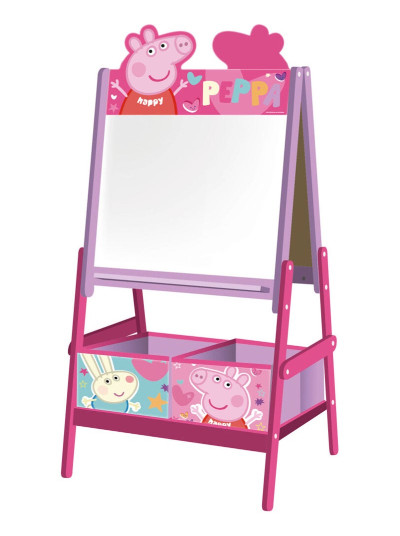 Chevalet de Double Face et bacs de rangement - Peppa Pig - H 117 cm Rose - Kiabi