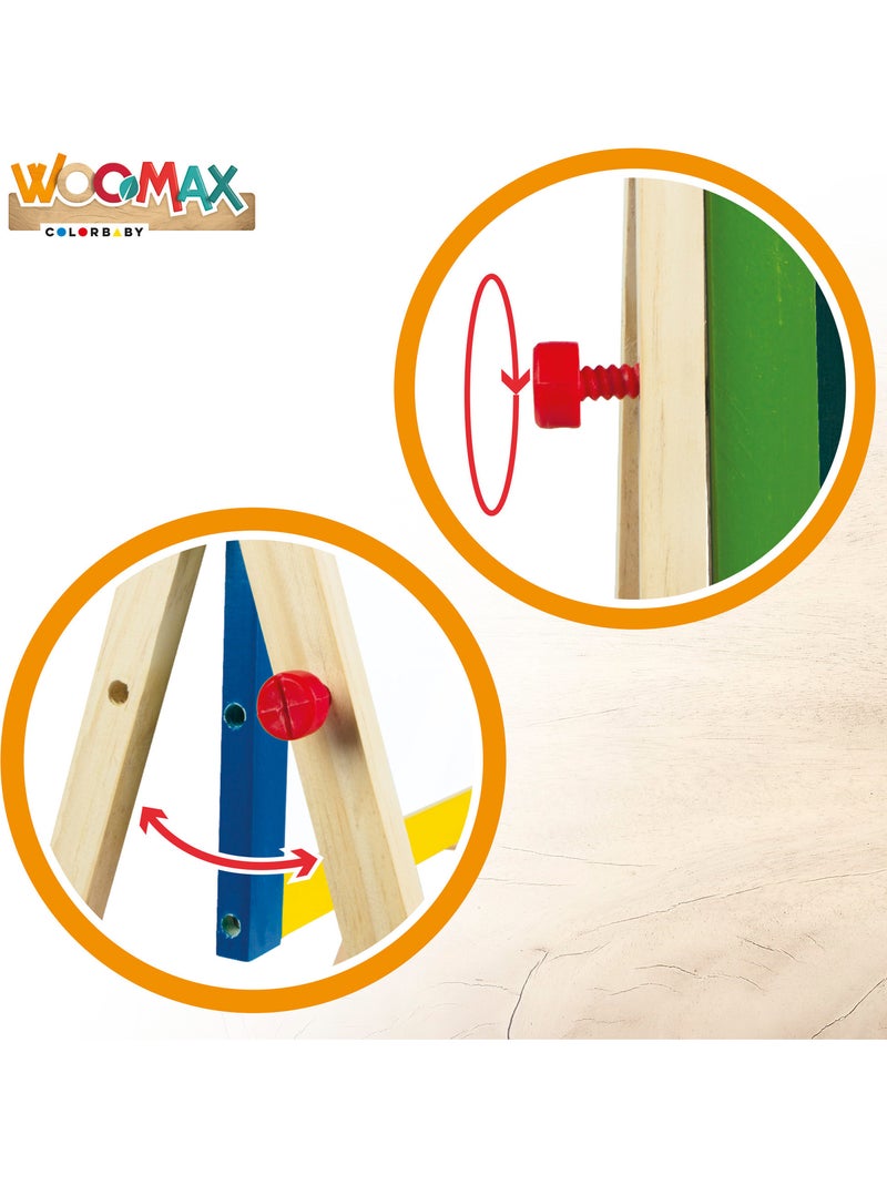 Chevalet en bois avec tableau noir woomax N/A - Kiabi