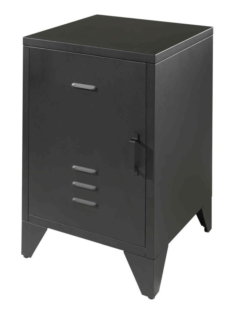 Chevet 1 porte en métal Noir - Kiabi