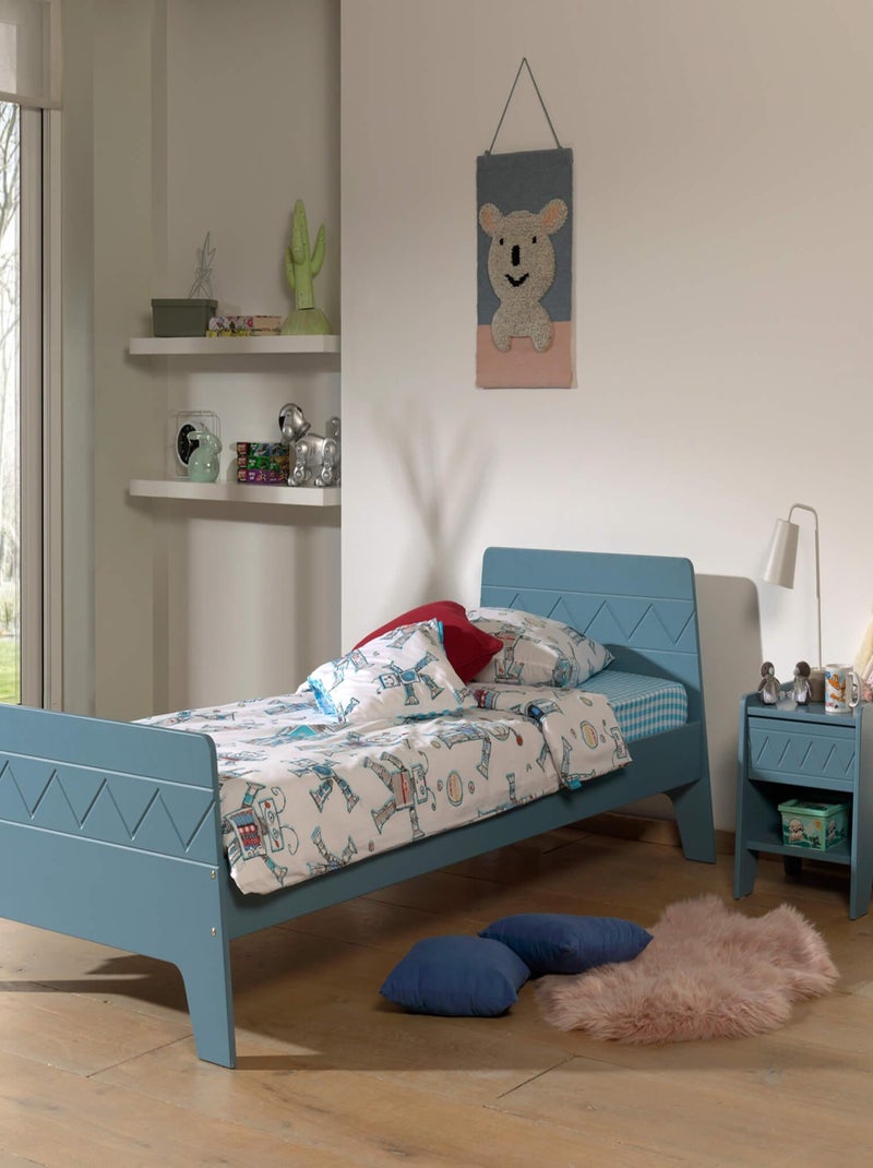 Chevet 1 tiroir 1 niche Bleu canard - Kiabi