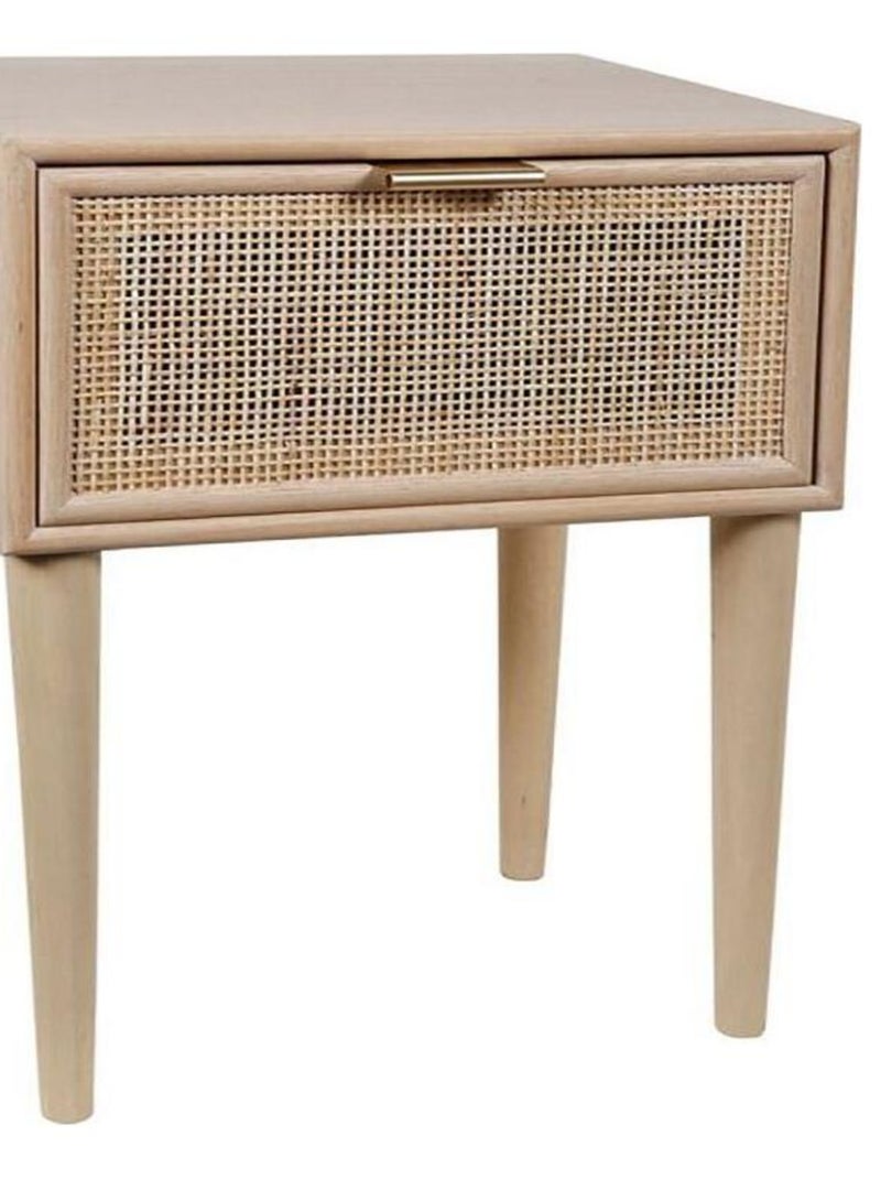 Chevet 1 tiroir bois Selma Beige - Kiabi