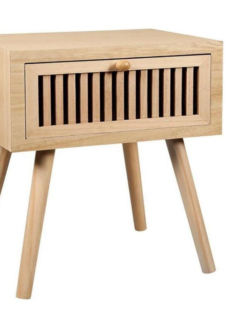Chevet 1 tiroir bois Tokyo Beige - Kiabi