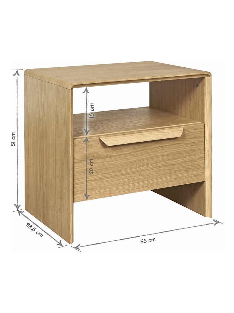 Chevet avec tiroir Brazza - AKITEN RETAIL Marron - Kiabi