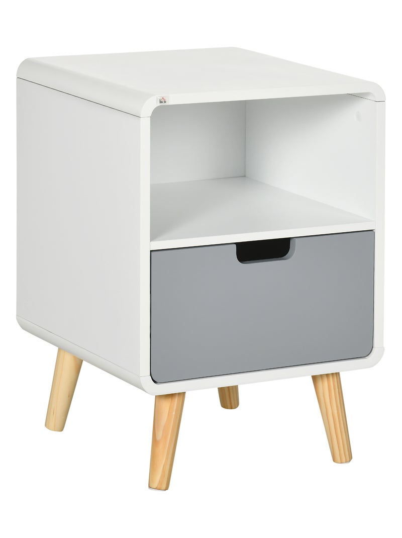 Chevet design scandinave blanc bleu gris Blanc Blanc - Kiabi