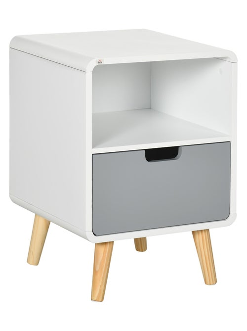 Chevet design scandinave blanc bleu gris - Kiabi