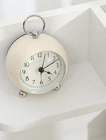 Chevet table de nuit 2 tiroirs niche étagère plateau blanc