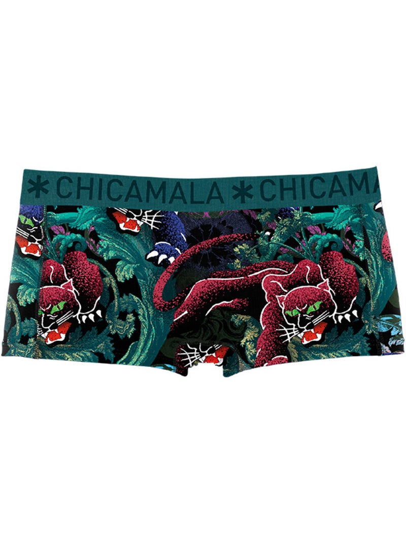 Chicamala Lot de 2 boxers Gris Vert Noir - Kiabi