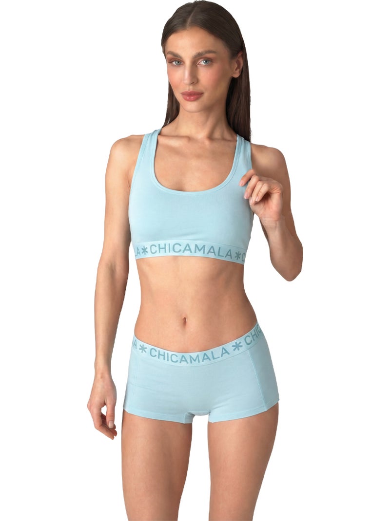 Chicamala Lot de 3 boxers Bleu Vert Bleu - Kiabi