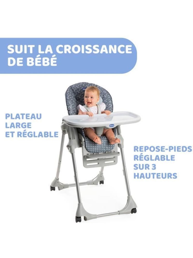 Chicco - chaise haute polly easy pinguin Gris - Kiabi