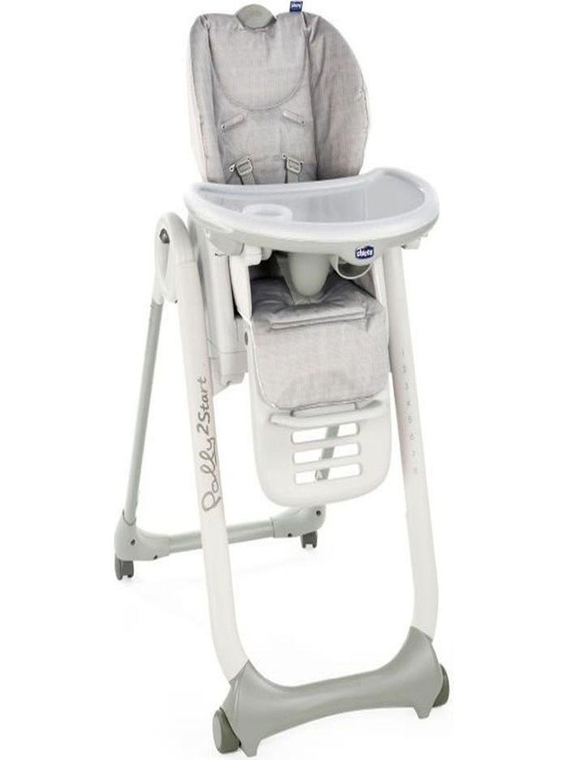 CHICCO Chaise Haute Polly 2 - 4 Roues happy silver - CHICCO Multicolore - Kiabi