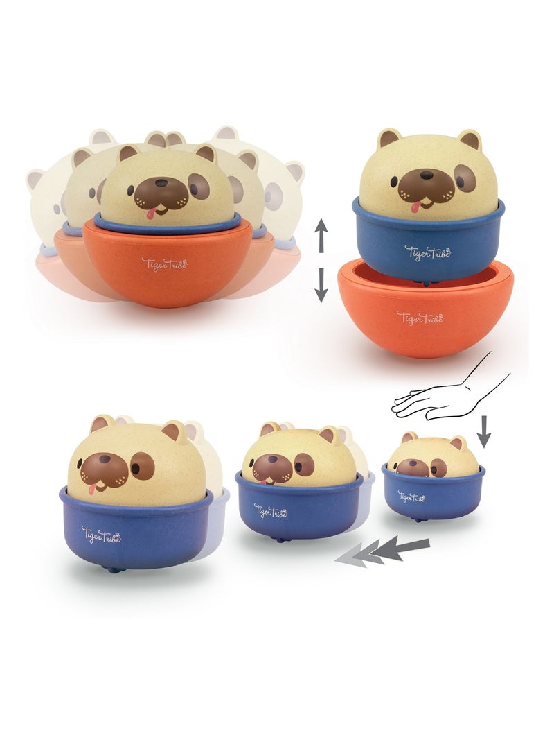 Chien culbuto et véhicule à friction Rose - Kiabi