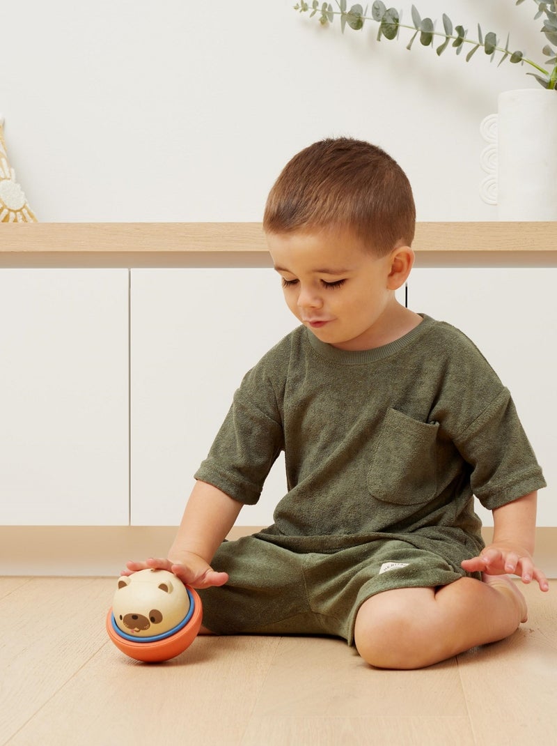 Chien culbuto et véhicule à friction Rose - Kiabi