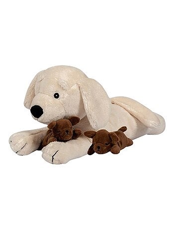 Chien en peluche et ses chiots