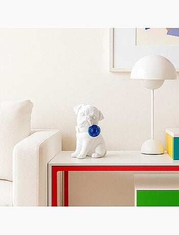 Chien en résine avec sucette 24cm