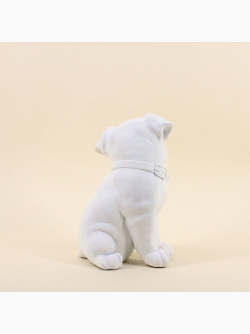 Chien en résine avec sucette 24cm Blanc - Kiabi