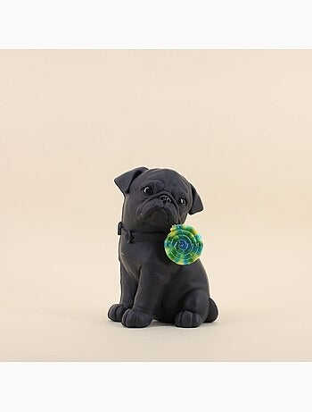 Chien en résine avec sucette 24cm