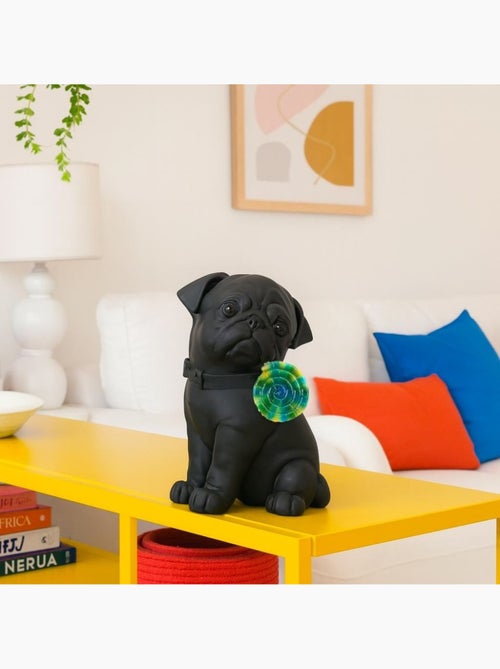 Chien en résine avec sucette 24cm - Kiabi