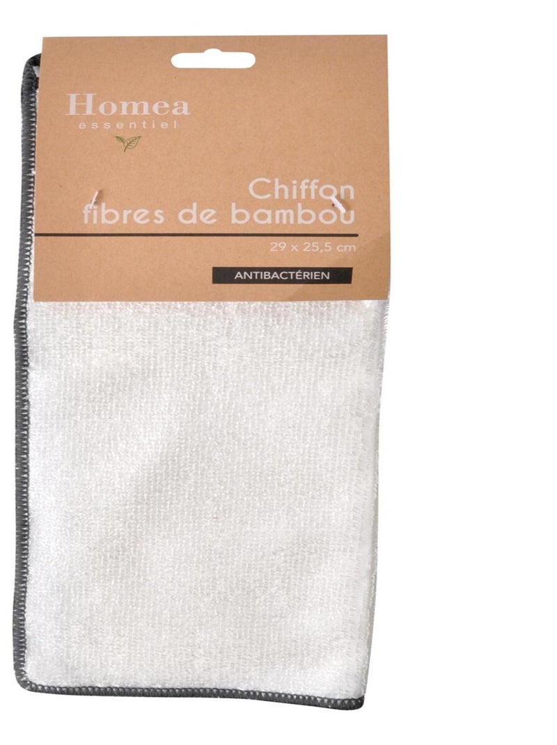 Chiffon fibre de bambou antibacterien Blanc - Kiabi