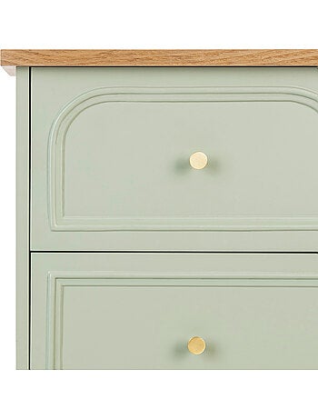 Chiffonnier 5 tiroirs en bois avec plateau en frêne