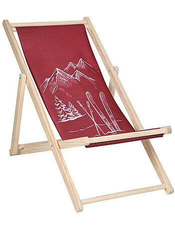 Chilienne BESSANS Rouge – Motifs Montagne & Ski – 106 x 59 cm
