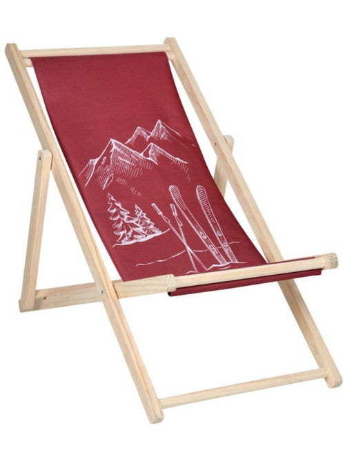 Chilienne BESSANS Rouge – Motifs Montagne & Ski – 106 x 59 cm - Kiabi