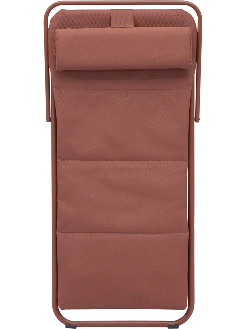 Chilienne de jardin pliable et empilable en acier MIRAEL Terracotta - Kiabi